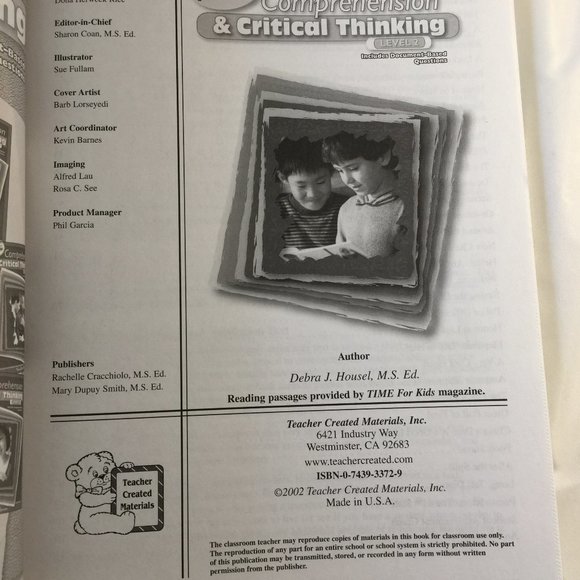 3 Comprehension & Critical Thinking teaching Books - Picture 9 of 14